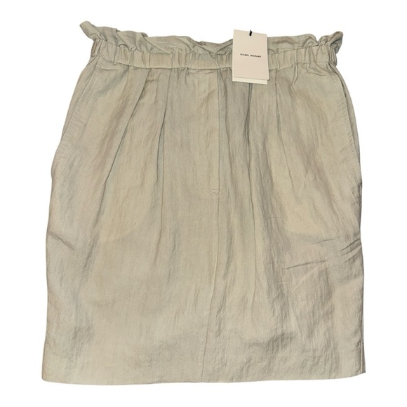 NWT Isabel Marant Cream Linen-Blend Mini Skirt FR 38 / US 6 Summer Resort Chic - Picture 2 of 9